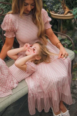 Cordelia Dress in Desert Rose Gingham