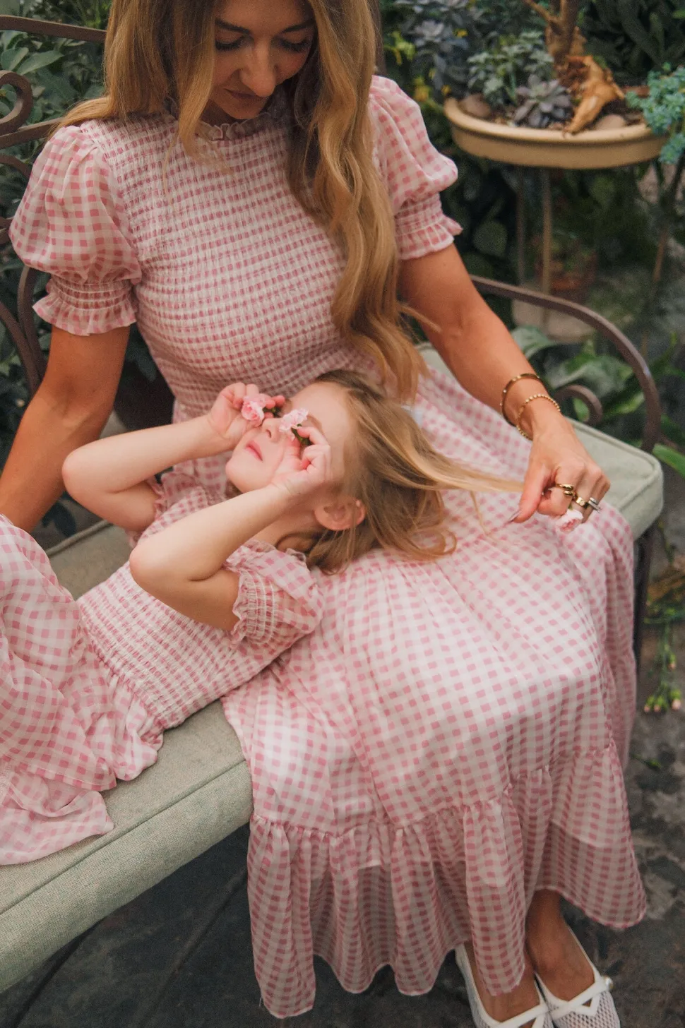 Cordelia Dress in Desert Rose Gingham