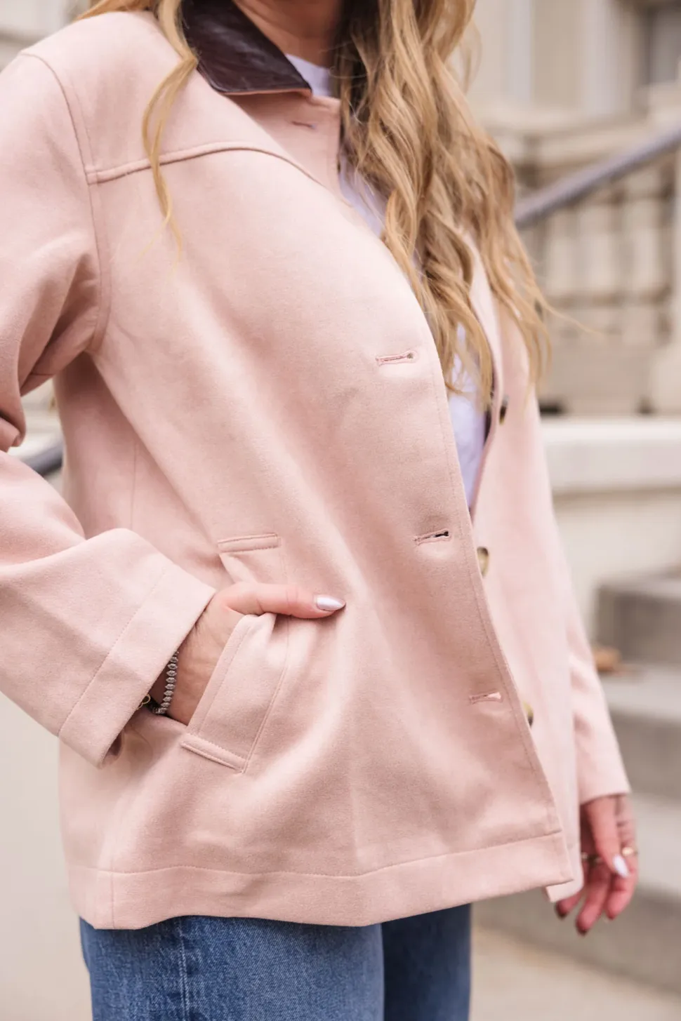 Daphne Coat in Light Pink