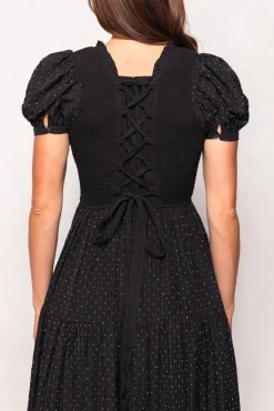 Darby Dress in Black Diamonte