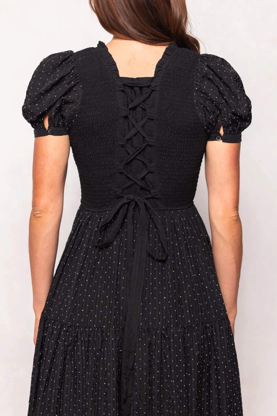 Darby Dress in Black Diamonte