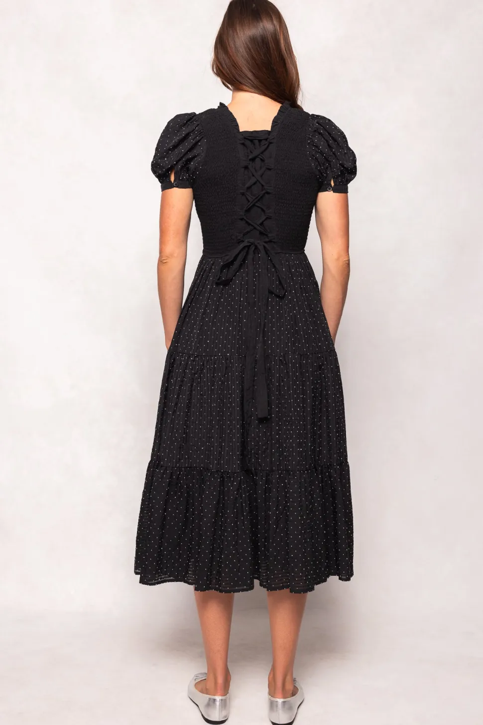 Darby Dress in Black Diamonte