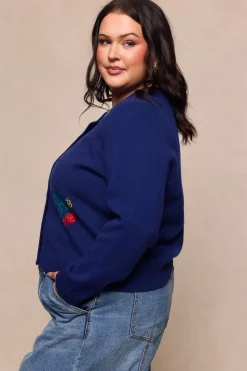 Delphi Sweater in Strawberry Print