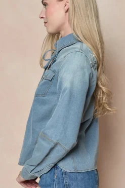 Denver Top in Lightwash Denim