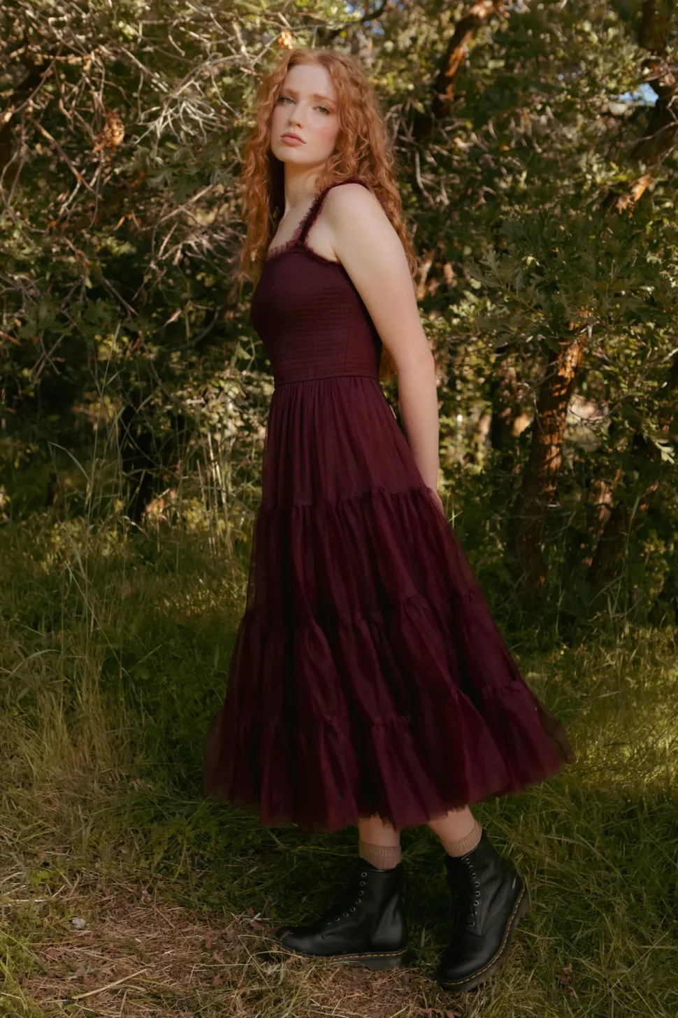 Destiny Dress in Burgundy