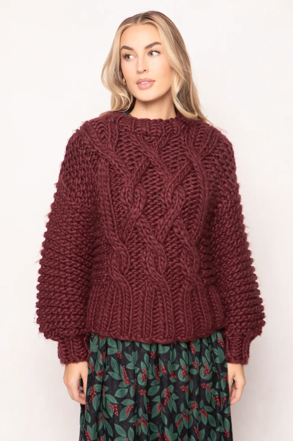 Erica Sweater in Raisin