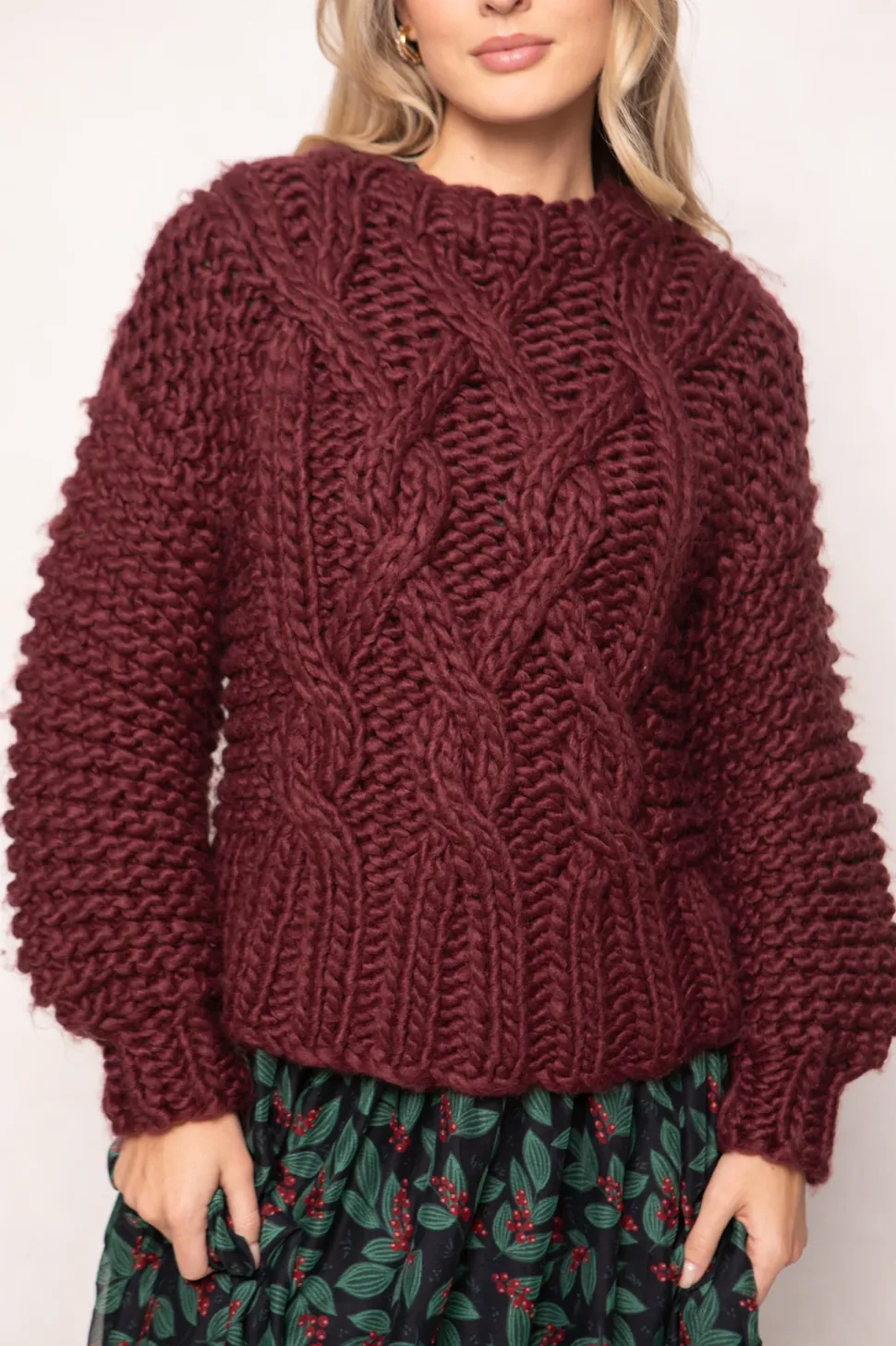 Erica Sweater in Raisin