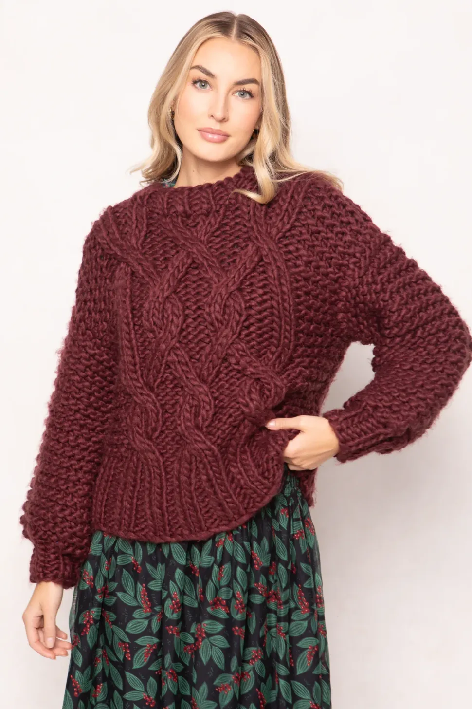 Erica Sweater in Raisin