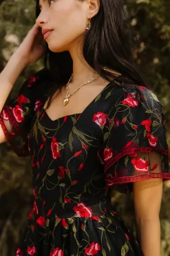 Flora Dress in Romantic Roses