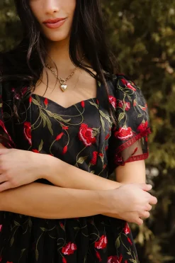 Flora Dress in Romantic Roses