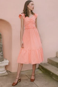 Gidget Dress in Orange Gingham
