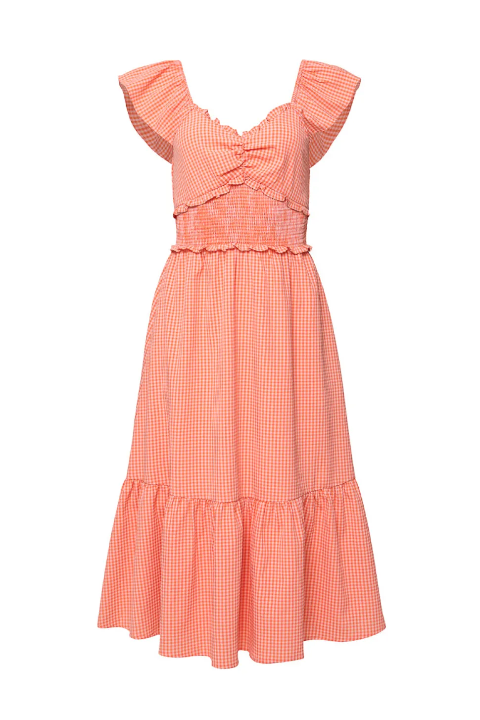 Gidget Dress in Orange Gingham