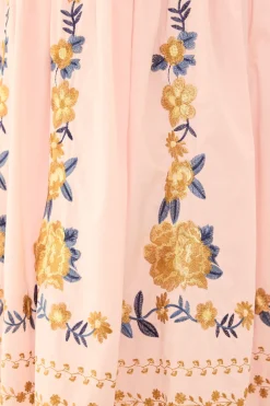 Hattie Dress in Embroidered Spring Floral
