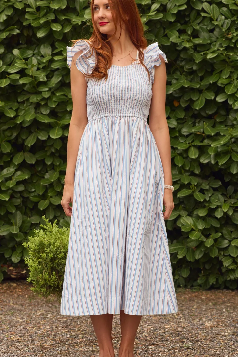 Hattie Dress in Heritage Stripe