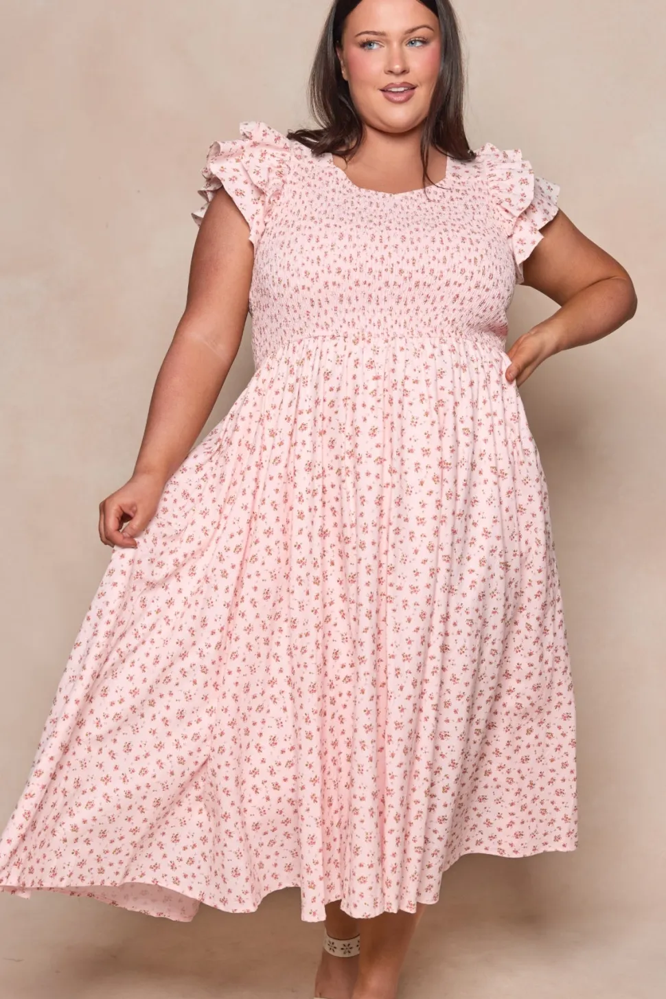 Hattie Dress in Madeline Pink