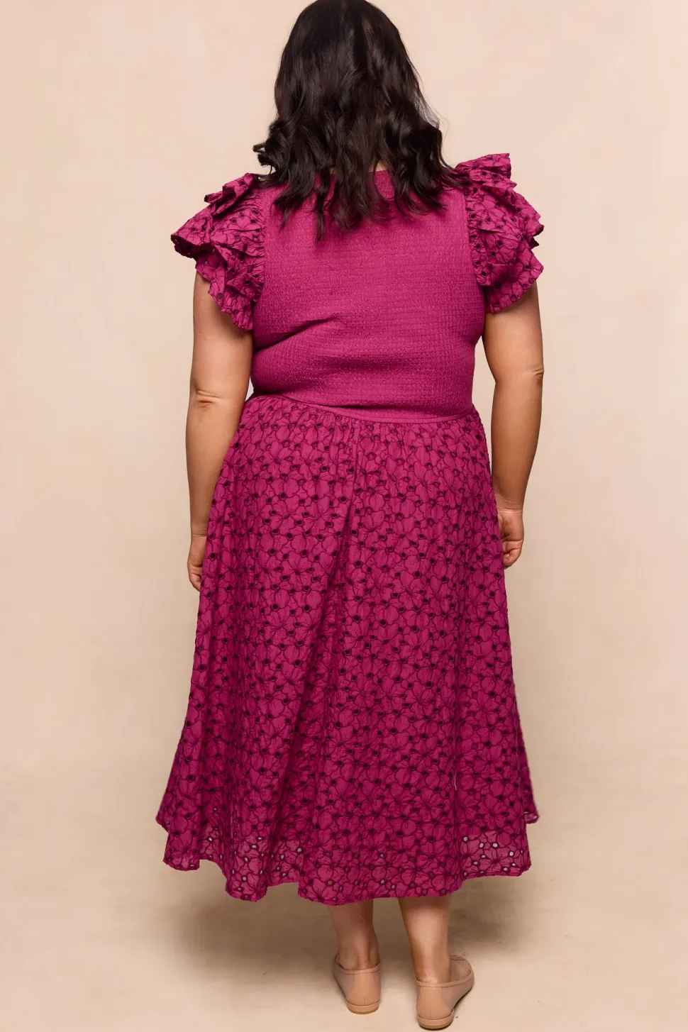 Hattie Dress in Magenta