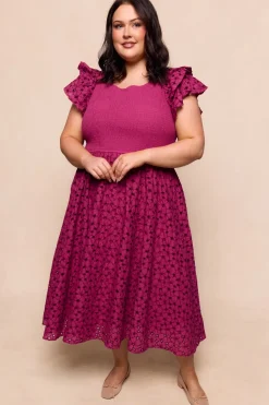 Hattie Dress in Magenta