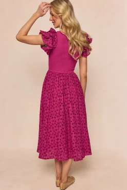 Hattie Dress in Magenta