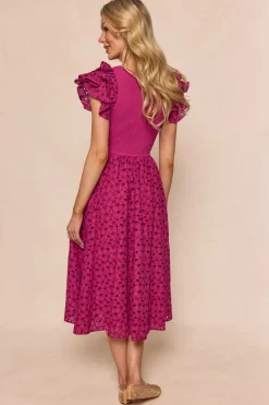 Hattie Dress in Magenta