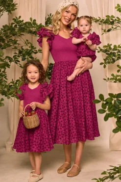 Hattie Dress in Magenta