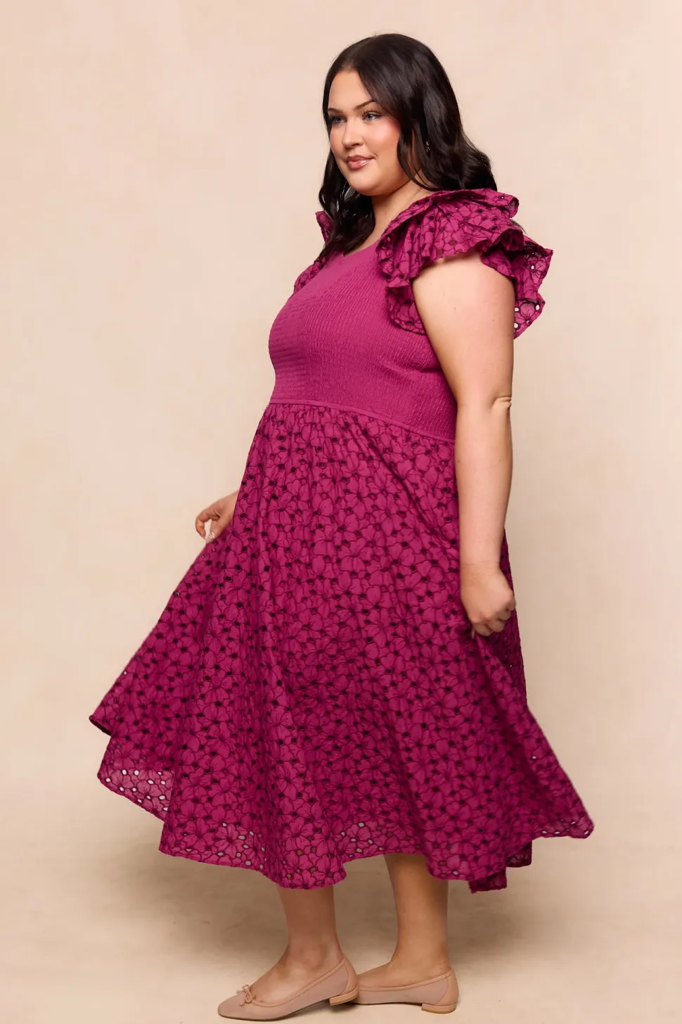 Hattie Dress in Magenta