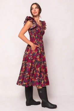 Hattie Dress in Night Garden