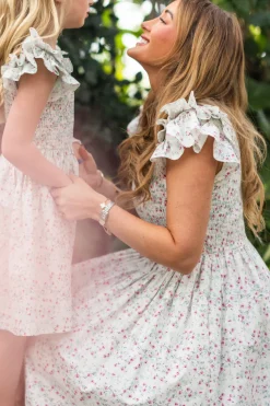 Hattie Dress in Pansy Trellis