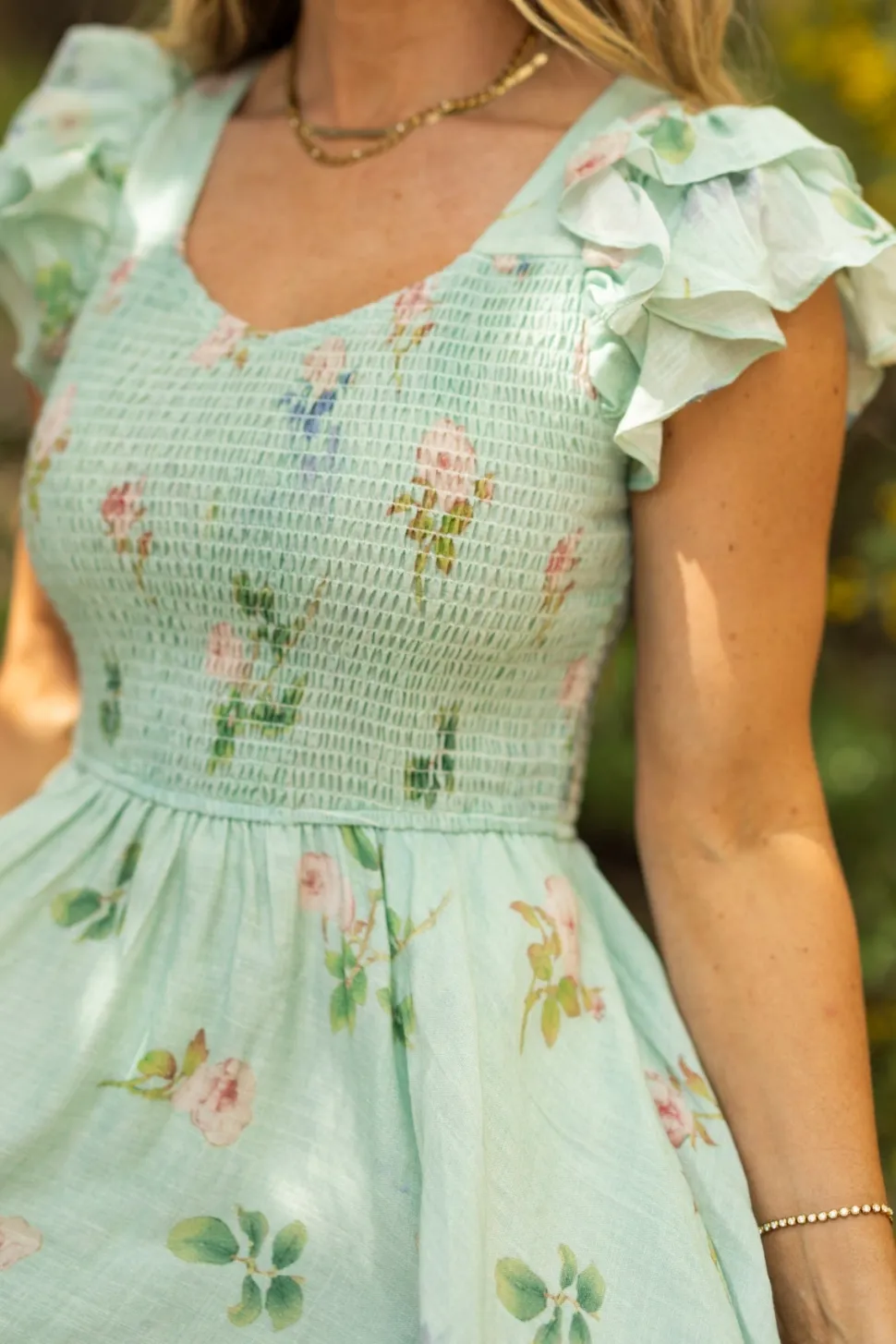 Hattie Dress in Roselyn Blue