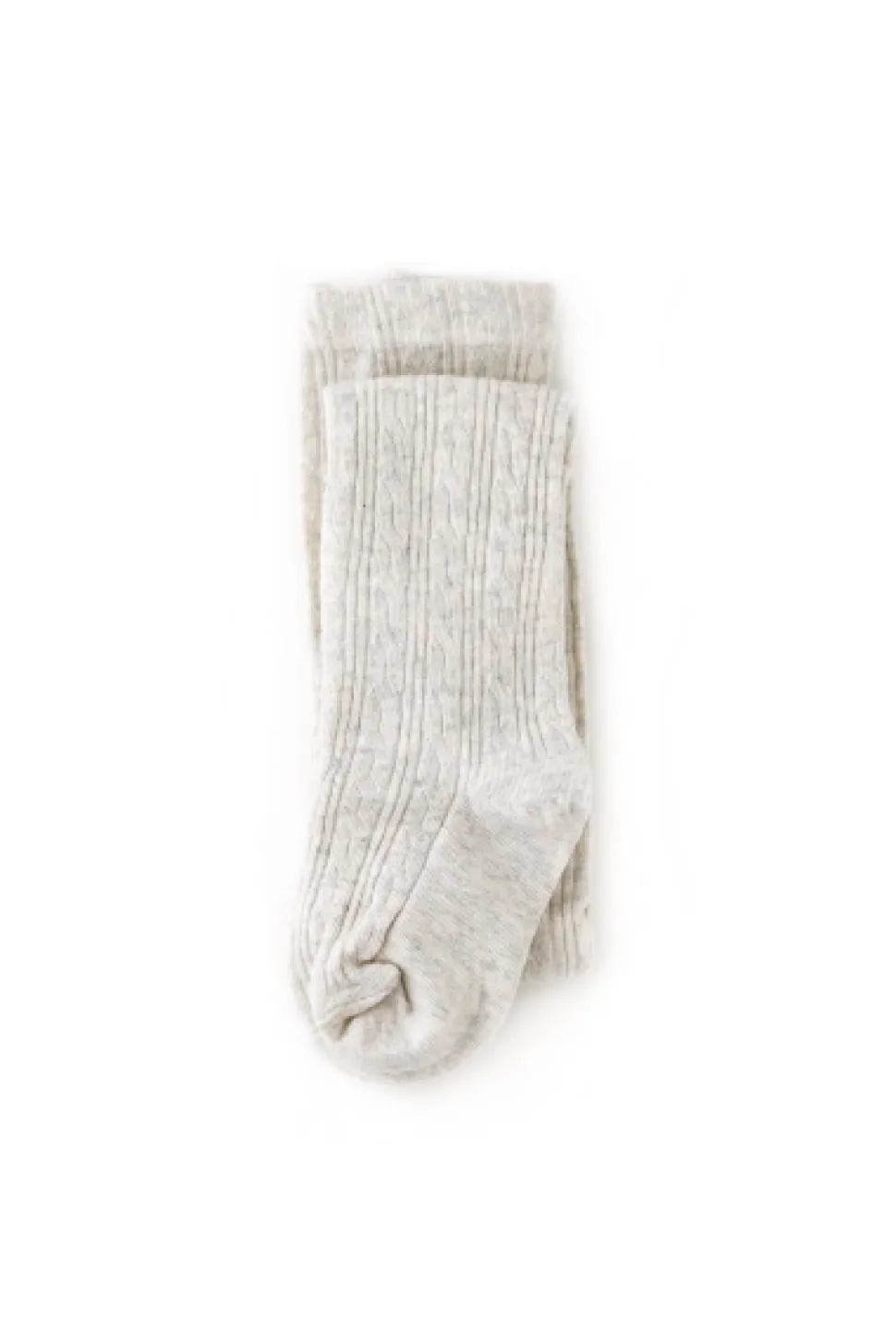 Heathered Ivory Cable Knit Tights