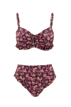 High Waist Ruffle Bottom in Stephanie Floral