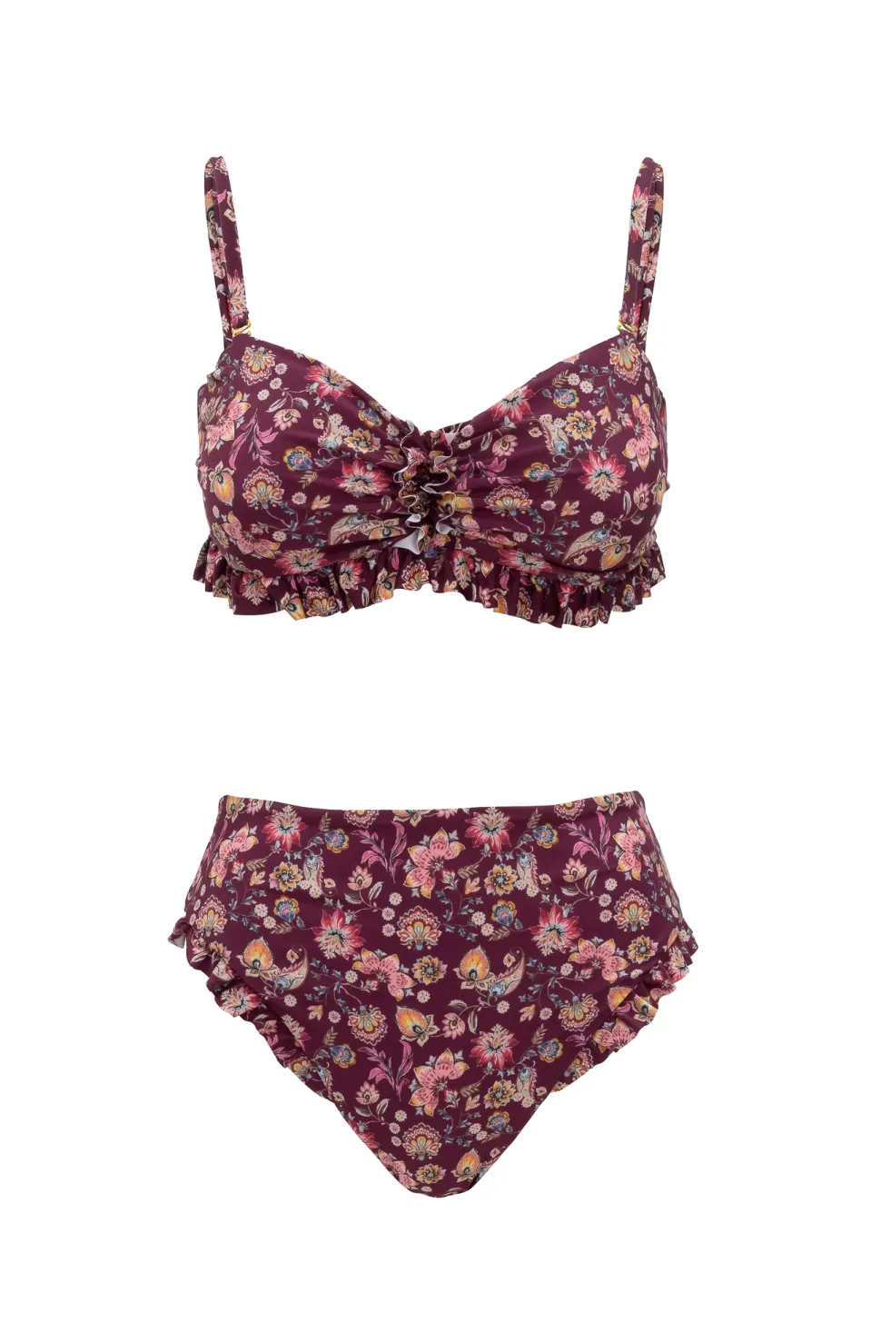 High Waist Ruffle Bottom in Stephanie Floral