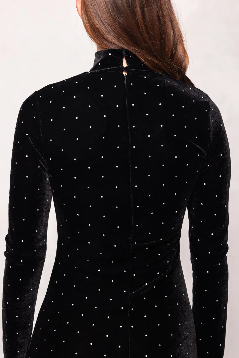 Hunter Dress in Black Velvet - Slightly Imperfect