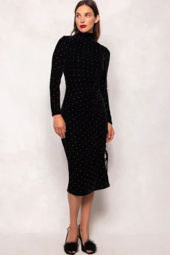 Hunter Dress in Black Velvet - Slightly Imperfect