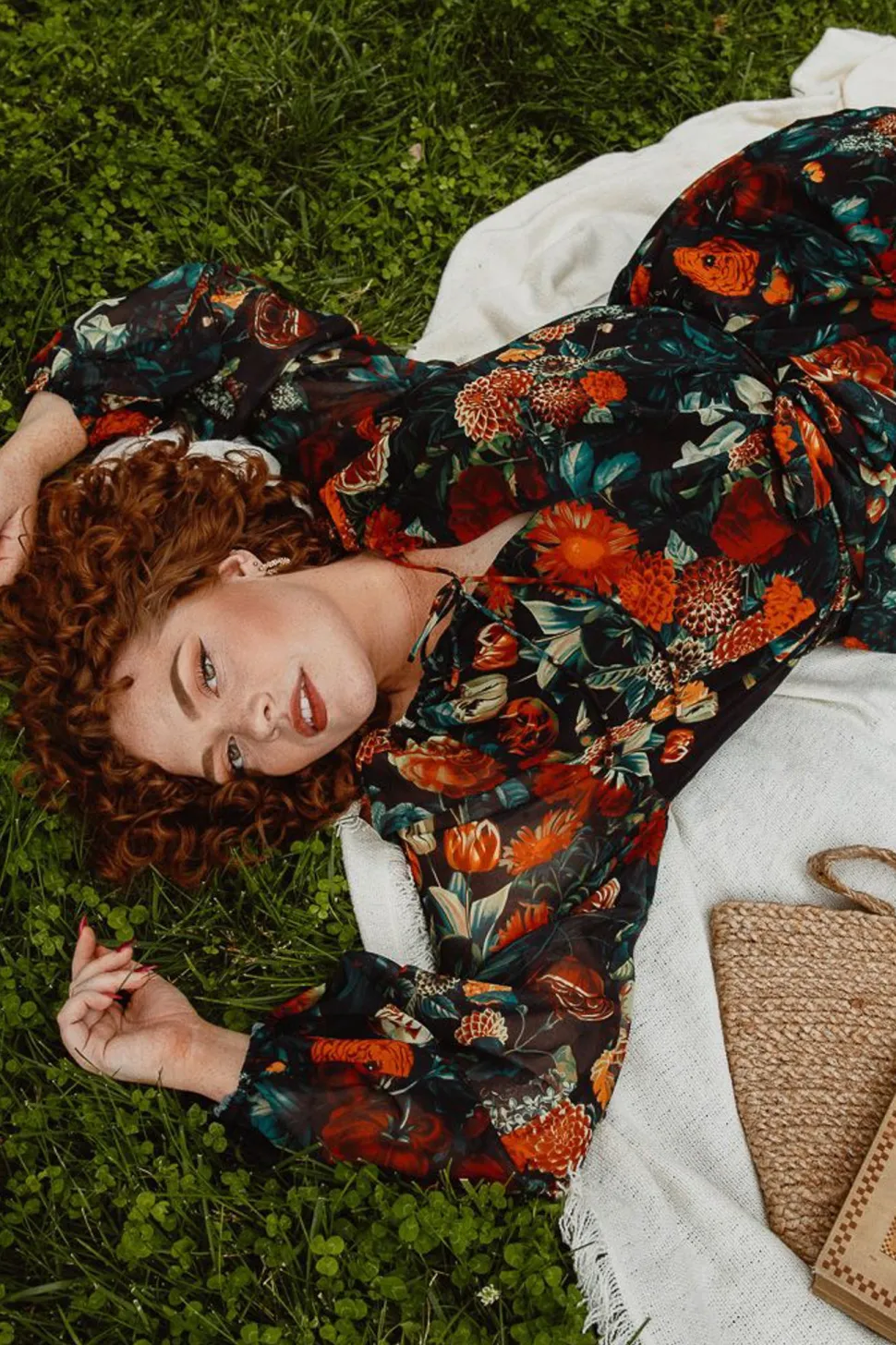 Imogen Dress in Moody Floral