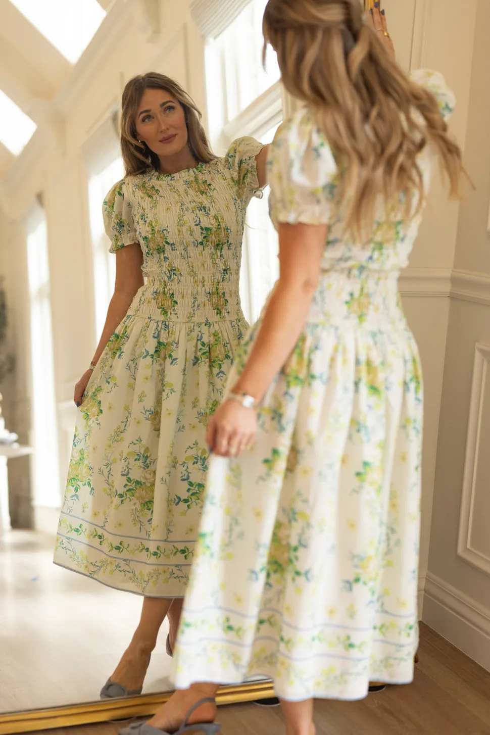 Jennifer Dress in Garden Tea Party Floral