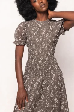 Jennifer Dress in Olive Blossom