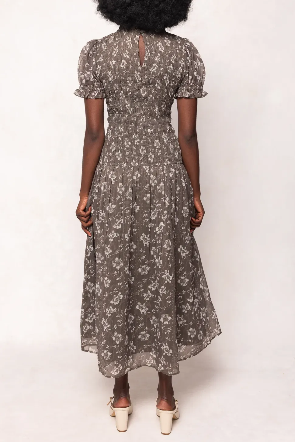 Jennifer Dress in Olive Blossom