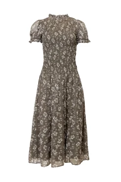 Jennifer Dress in Olive Blossom