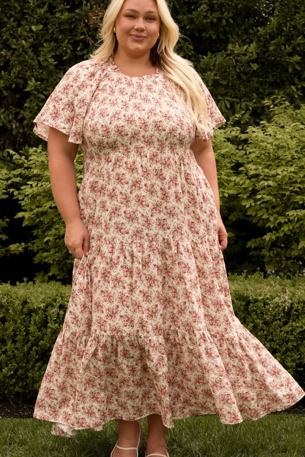 Jovie Dress in Ivory Heritage Rose