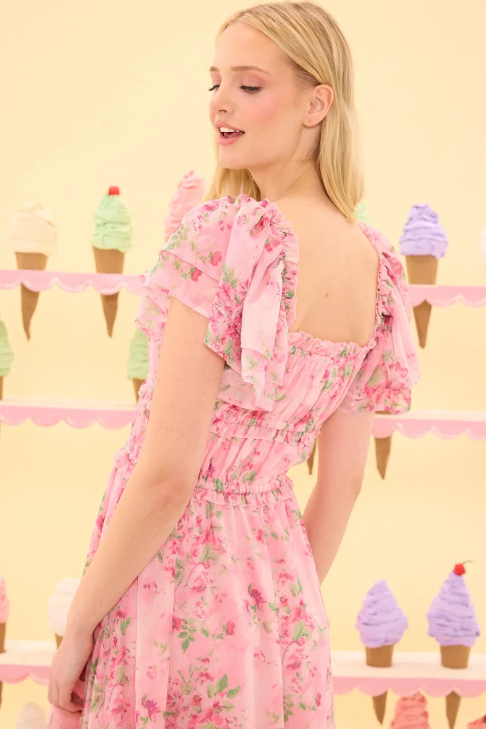 Juliana Dress in Rose Trance
