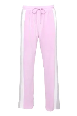 Kailey Velour Track Pants in Pink