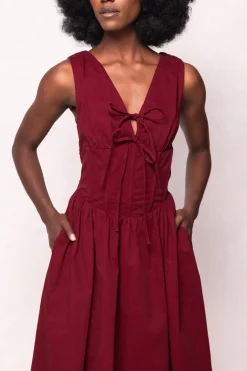 Kayla Dress in Burgundy