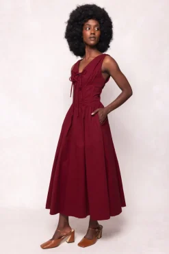 Kayla Dress in Burgundy