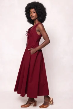Kayla Dress in Burgundy