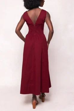 Kayla Dress in Burgundy