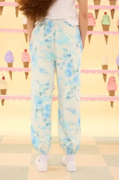 Kian Jogger Sweatpants in Blue Aquarelle Fleur