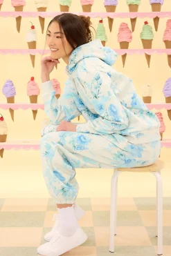 Kian Jogger Sweatpants in Blue Aquarelle Fleur