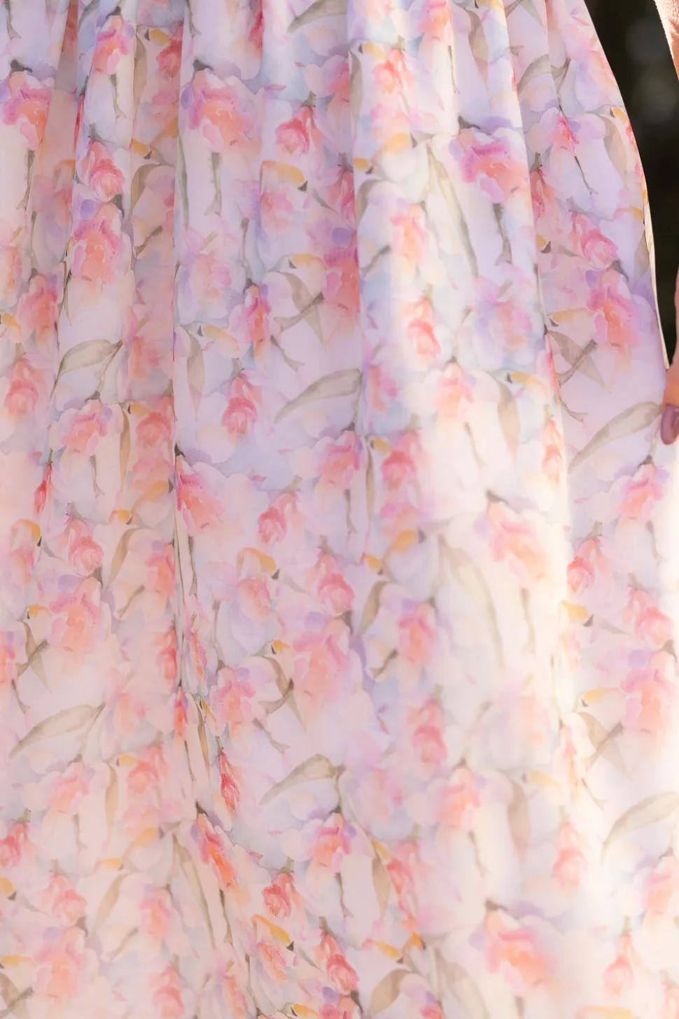 Kyla Dress in Watercolor Orchids