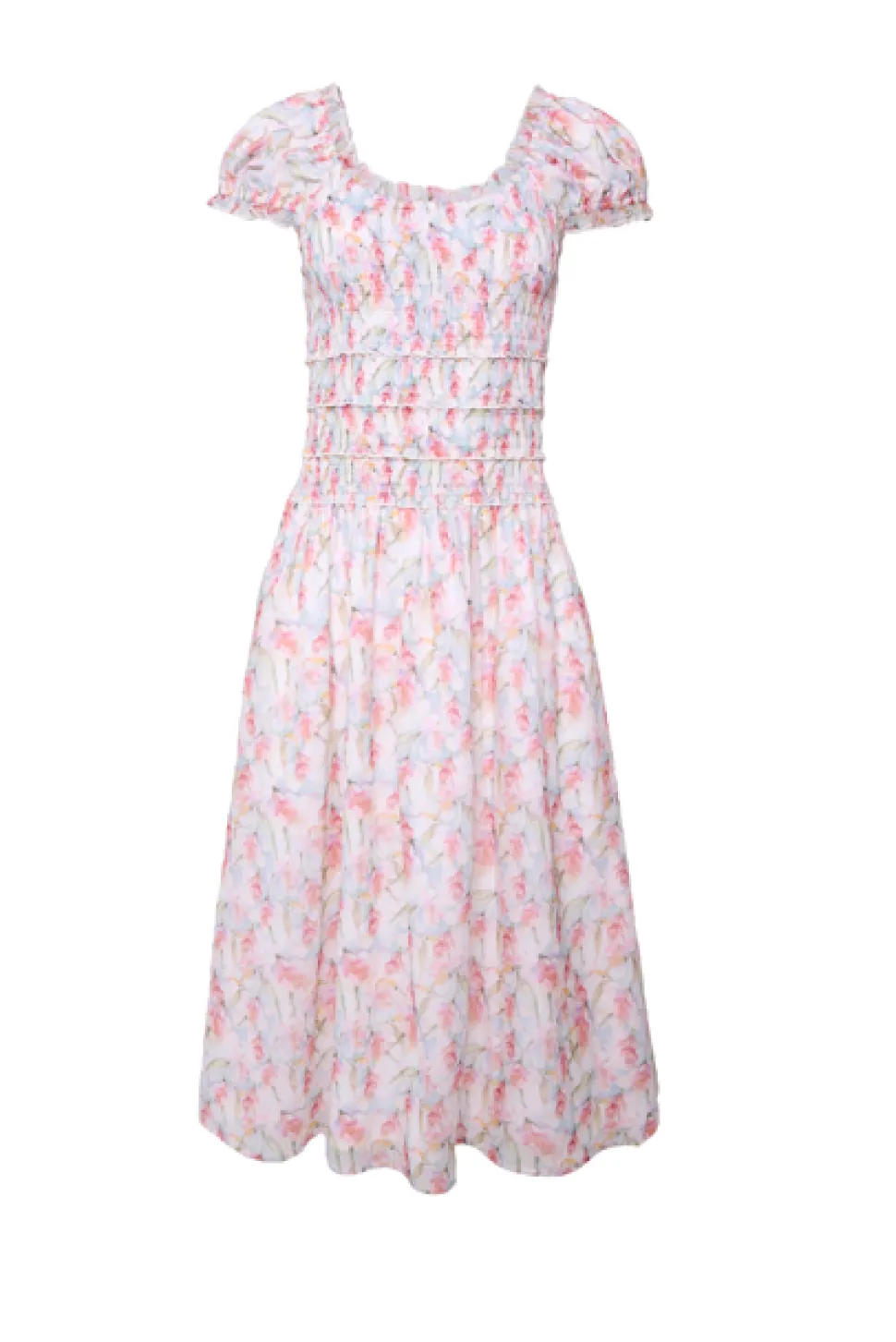 Kyla Dress in Watercolor Orchids