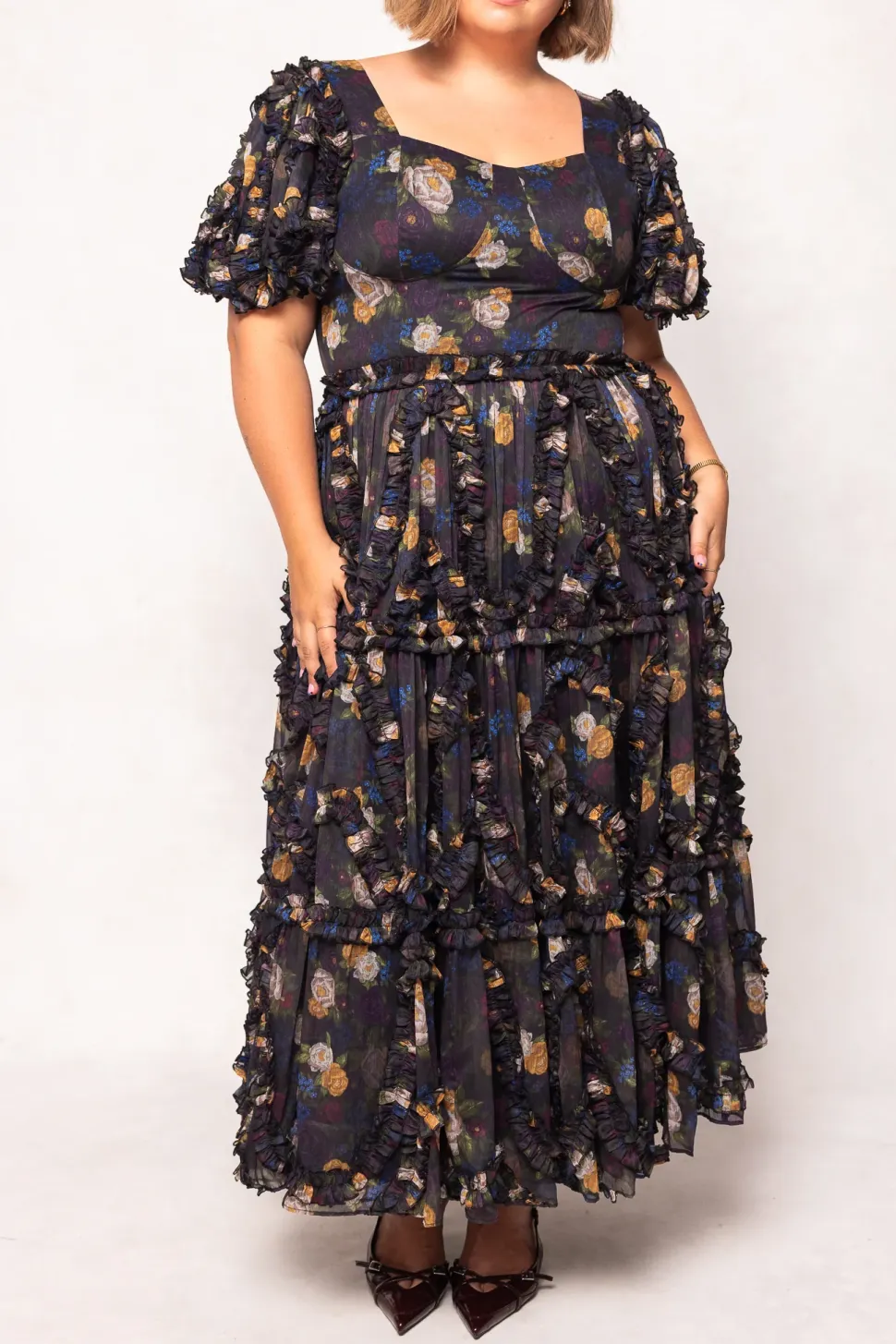 Layla Dress in Winter Floral